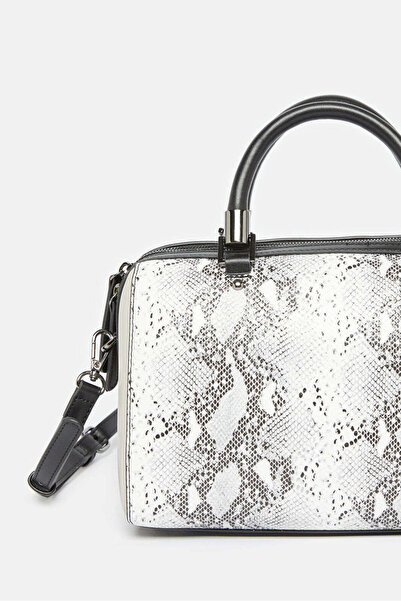 REDTAG Women Black And Grey Printed Day Bag