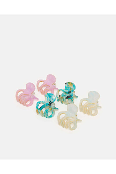 REDTAG Women Assorted Hair Claw Set (Pack of 6)
