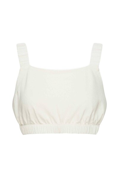 ESOTIQ Women's Crop Top Wide Straps Sleeveless Bralette Style Viscose Cotton & Linen | Soley