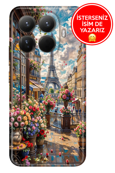 Cekuonline Xiaomi Mi 15T PRO Kılıf A Kalite Baskılı Art Silikon Baharda Paris