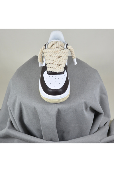 Nike Air Force 1 Velvet Brown Custom Rope Personalizati Laces Siret Gros