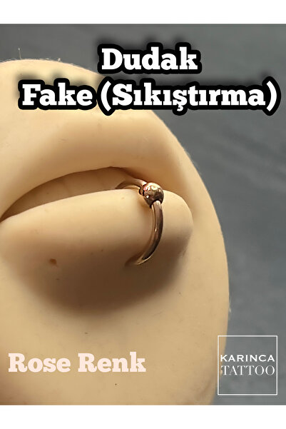 Karınca Piercing Dudak Fake Piercing Snake Bites Side Labret Sıkıştırma Piercing Küpe