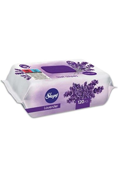 Sleepy مناديل مبللة للعناية بالبشرة، برائحة اللافندر، 120 منديلًا