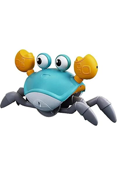 Generic Electric Crawling Crab Toy with Music & LED, Obstacle-Avoiding Interactive Learning Toy (SKY-TOUCH)