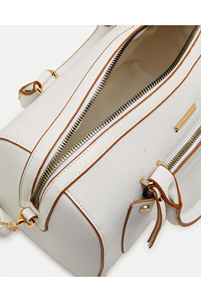 REDTAG Women White Day Bag With Contrast Edges