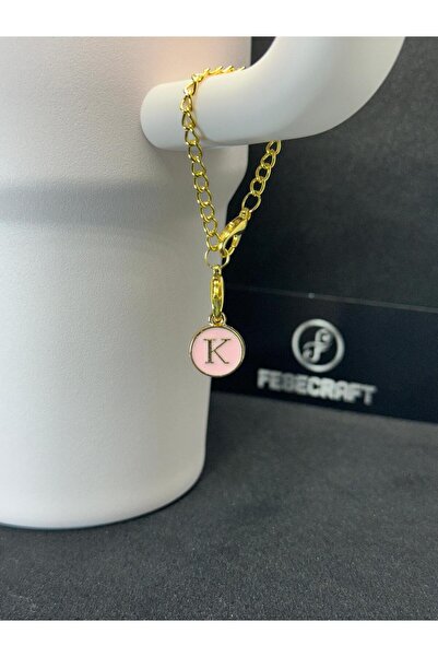 FESECRAFT K Letter Pink Charm Stnly Quencher Compatible Thermos Accessory Bag Accessory