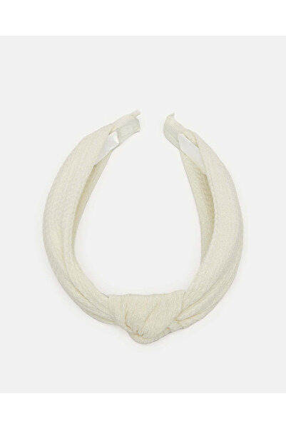REDTAG Women Cream Jacquard Headband