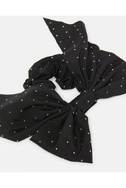 REDTAG Women Black Embellished Hair Scrunchy