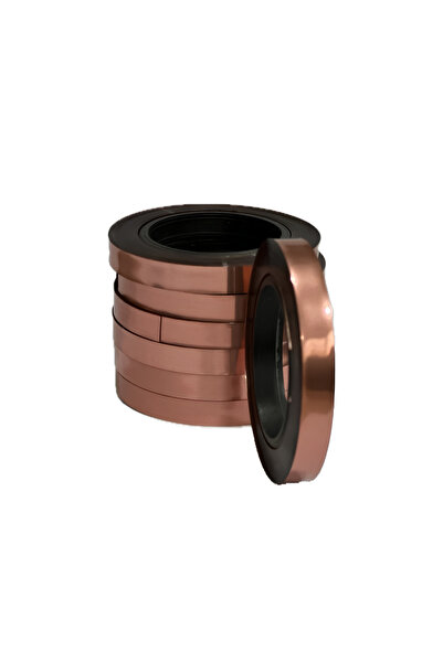 Baloncu Dükkanı 25 Metre Rose Gold Metalize Rafya Şerit – Parlak Dekoratif Pa...