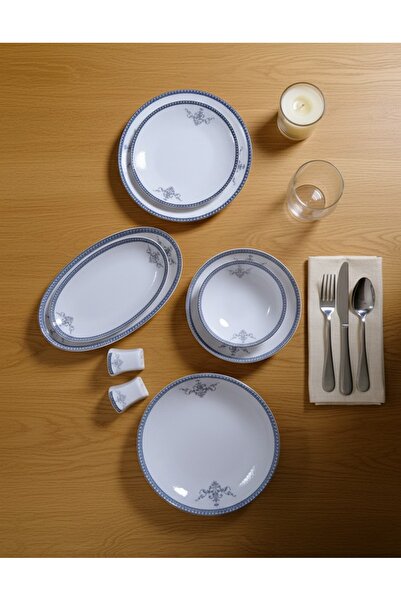 Güral Porselen Atina 30 Parça 6 Kişilik Bone Porselen Yemek Takımı