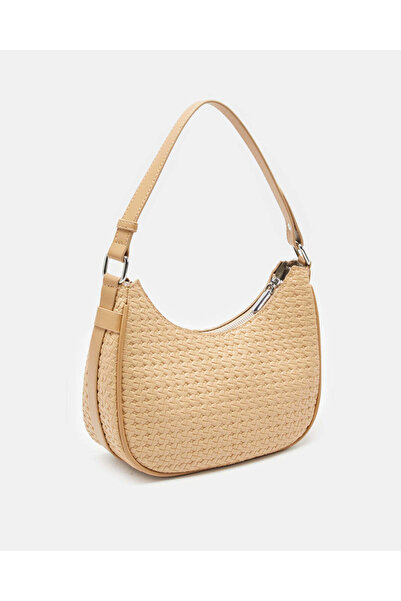 REDTAG Women Beige Textured Handbag