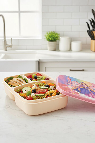 3 Compartment Feeding Box - School and Nursery Type Children's Feeding Container