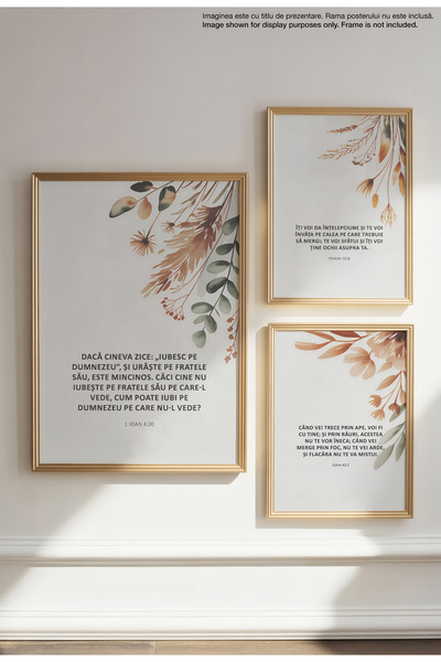 21mxm Religious Canvas Poster in Romanian – Unframed Digital Print on Canvas - Love Your Brother