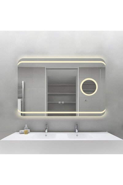 Smack Elit's Premium LED Bathroom Mirror with Demisting, Touch Sensor, Cool/Warm/Neutral Light, 90x60cm, C
