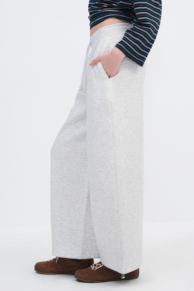 Addax Fleece-Lined Wide Leg Tracksuit Eşf12583