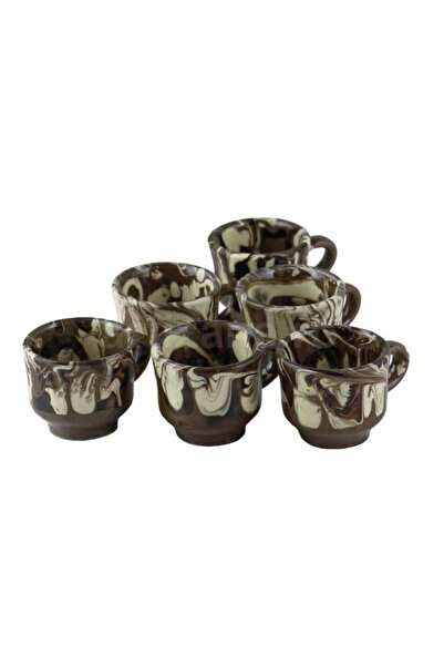Ceramica Martinescu 6 x set clay cup for țuică, 25 ml