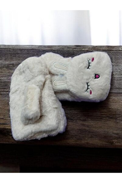 EyER Shoping Rabbit Plush Furry Adult Kids Compatible Fingerless Gloves