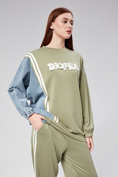 Hatun Atila Hatunatila Modal Fabric and Jeans Garnished Suit - 7843