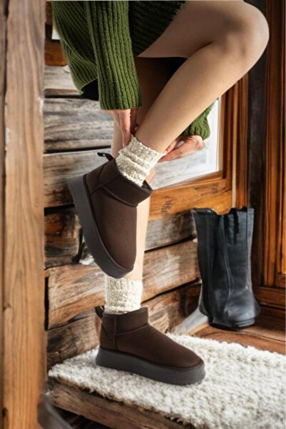 SWORD Suede Inside Fur Thick Sole Ankle Short Women's Boots & Booties