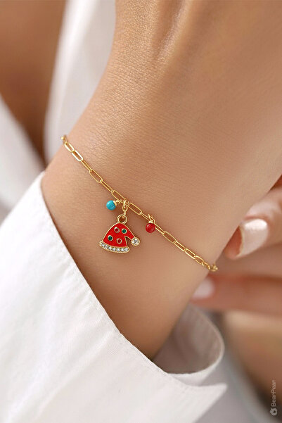 BearPear Yılbaşı Özel Bileklik - Yılbaşı Şapkası ve Boncuklu Ataç Zincir Kadı...