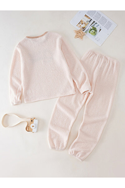 Take Two By Styli Slogan Embroidery Round Neck Top with Long Pyjama Set