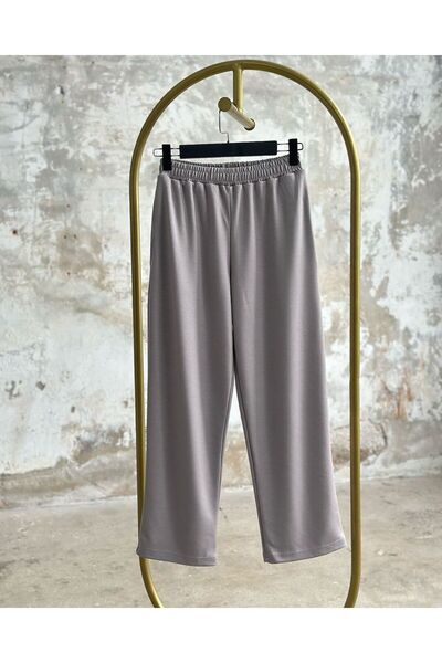 Hatun Atila Design Organza Fabric Sleeve Detailed Crystal Stone Crafted Suit - Gray 7902