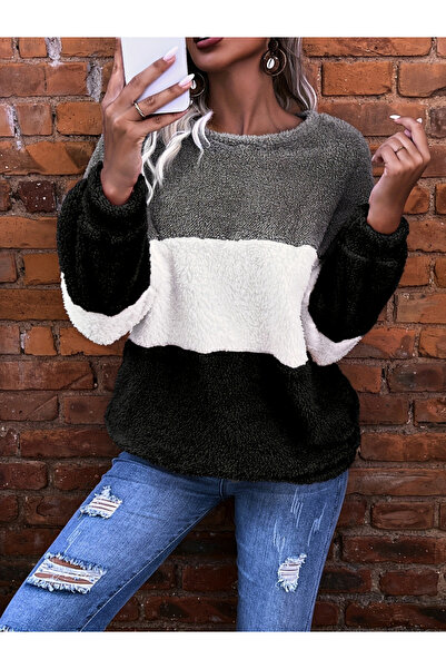 Take Two By Styli Color Block Round Neck Sweatshirt