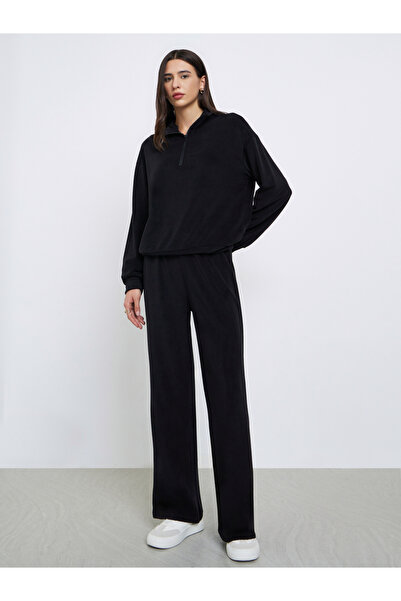 Styli Black Fleece Sweatshirt and Joggers Co-Ords