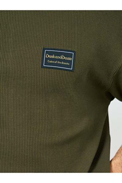 Styli Ribbed Waffle Knit Regular Fit T-Shirt