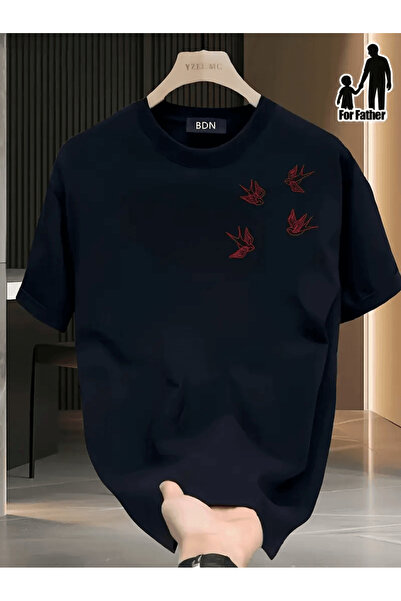 Flow touch Red Swallow Printed T-Shirt
