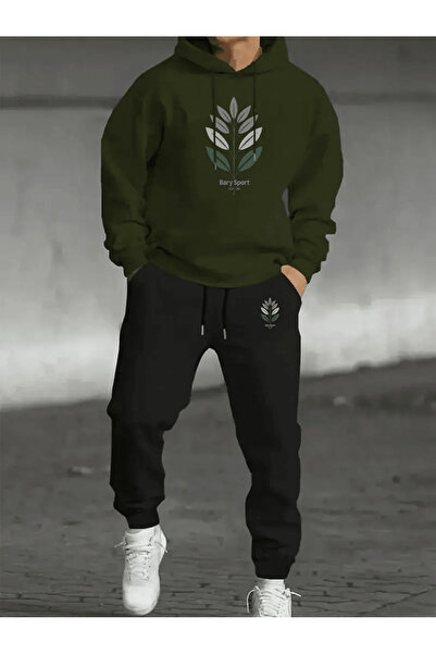 Flow touch طقم بدلة رياضية باري سبورت بتصميم أوراق الشجر