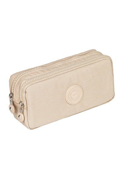 visees مقلمة من القماش المجعد ذات مقصورات مزدوجة وحامل أقلام