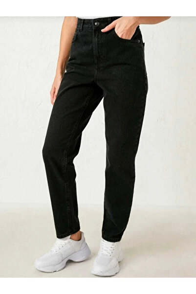 kleshus جينز نسائي من Çnr Dores Stager Mom بخصر عالٍ قماش قابل للتمدد جينز جد...