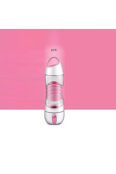 RenKris Multifunctional water bottle with facial spray, hydration reminder, flashlight & SOS, 400 mL, rechar