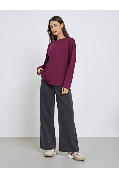 Styli Solid Round Neck Oversize T-Shirt