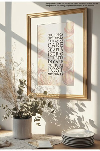 21mxm Religious Canvas Poster in Romanian Language – Unframed Digital Print on Canvas - Don't Judge