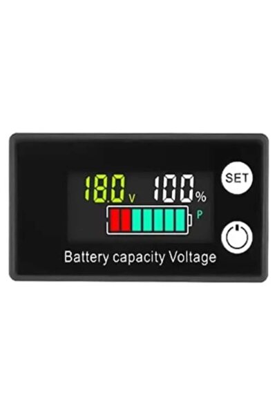 RADUS Voltmetru de panou cu afișaj procentual al bateriei, Litiu, LiFePO4, AGM, Gel, Plumb-acid, 8V-100V DC