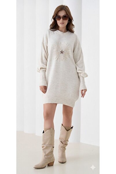 HayalGecesi Women's Soft Knitwear Tunic Starry