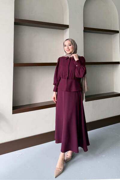 Rimel Moda Lucas Takım Bordo Is Lucas Takım Burgundy.