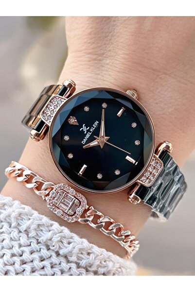 Daniel Klein Women's Wristwatch+Bracelet with Steel Strap 2 Years Warranty 3 Atm Water Resistant Bd.14132.9