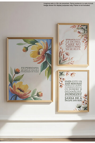 21mxm Religious Canvas Poster in Romanian Language – Unframed Digital Print on Canvas - Meet her in life