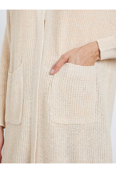 Styli Cream Regular Fit Knitted Cardigan