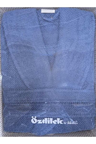 Özdilek Colored(Avm) Navy Blue Shawl Bathrobe (S/M)