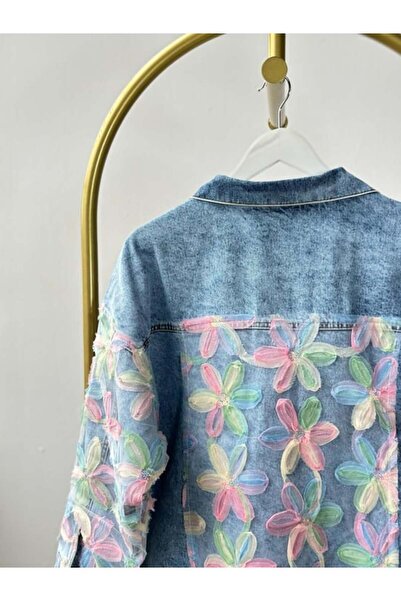 Hatun Atila Hatunatila Floral Denim Jacket 7828