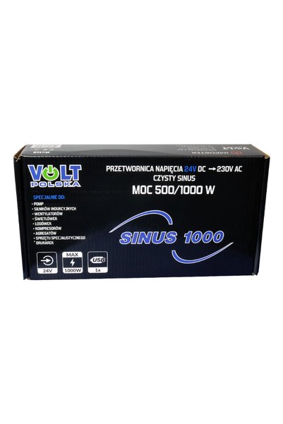 VOLT POLSKA Invertor cu undă pură VOLT 500W / 1000W 24V / 230V