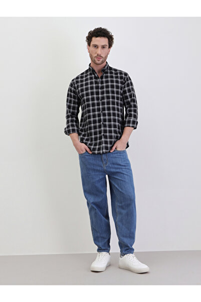 Styli Checked Regular Fit Spread Collar Shirt