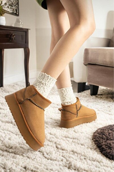 SWORD Suede Inside Fur Thick Sole Ankle Short Women's Boots & Booties