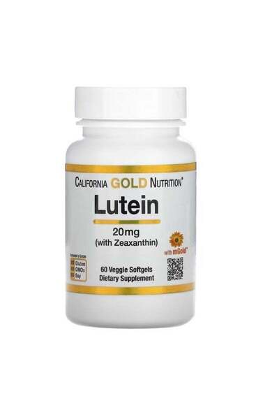California Gold Nutrition Lutein with Zeaxanthin 20 mg 60 Veggie Softgels