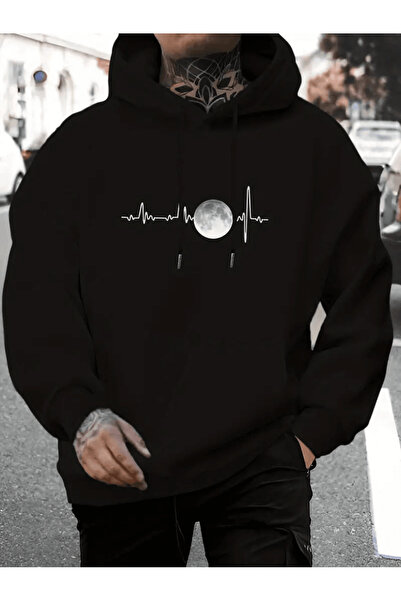 Flow touch هوديي بتصميم نبضات القلب من أي مطبوع