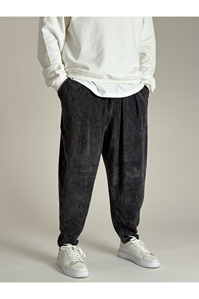 COCOPELLI Men's Gray Velvet Pleated Half-Shalwar Coc1086